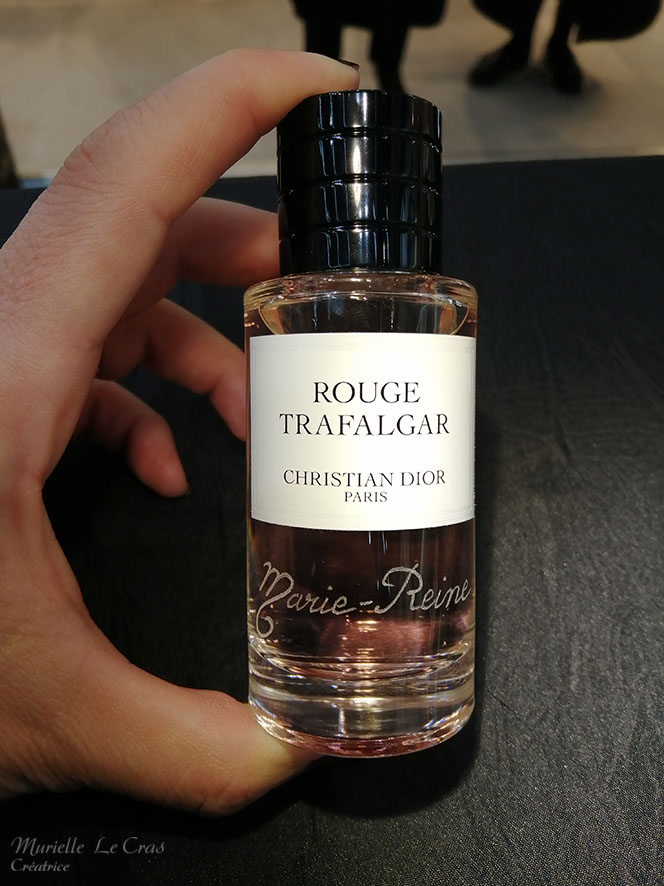 Flacon de parfum Dior Rouge Trafalgar, personnalisé avec un prénom gravé