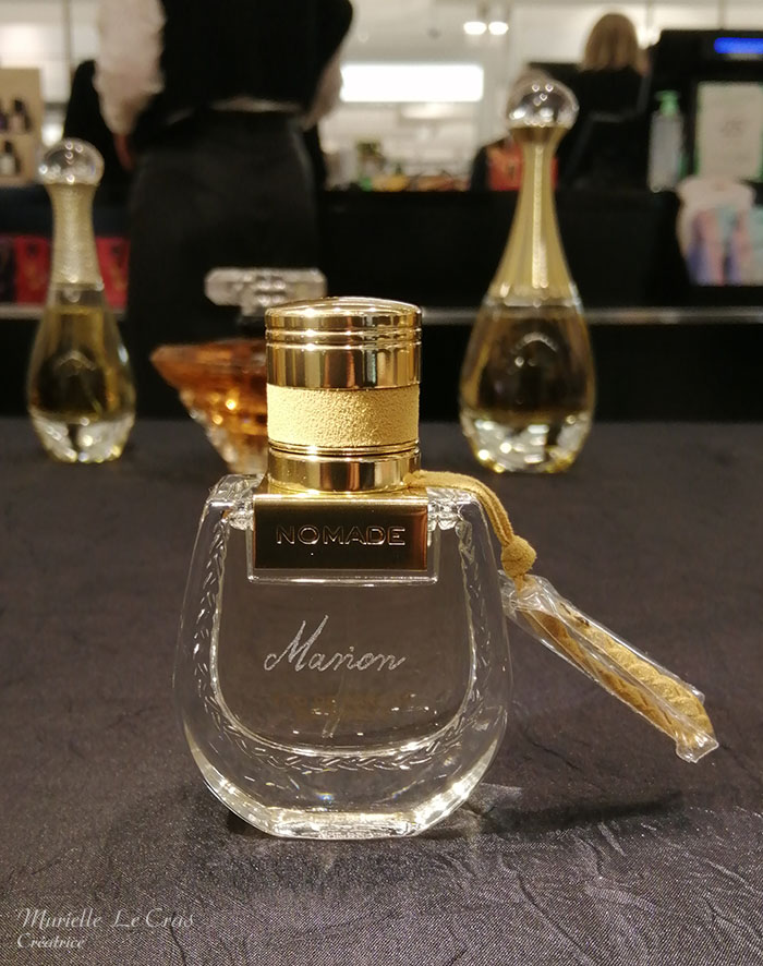 Flacon de parfum Nomade, personnalisé avec un prénom gravé