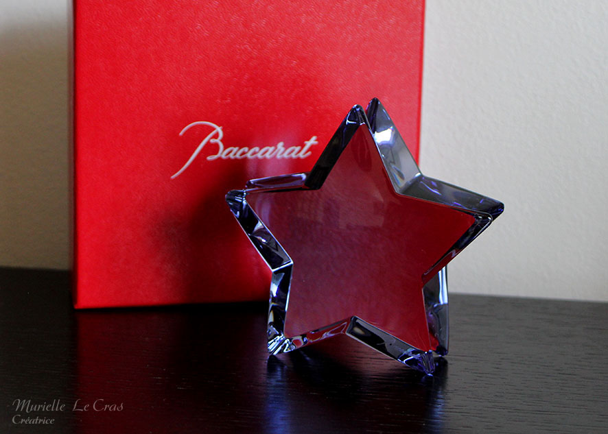 Étoile en cristal de Baccarat personnalisé pour un trophée en cadeau avec le logo de la société