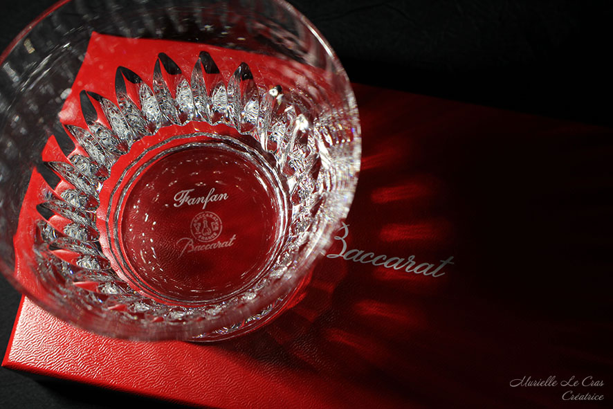 Verre Tiara en cristal de Baccarat personnalisé avec des initiales ou surnom