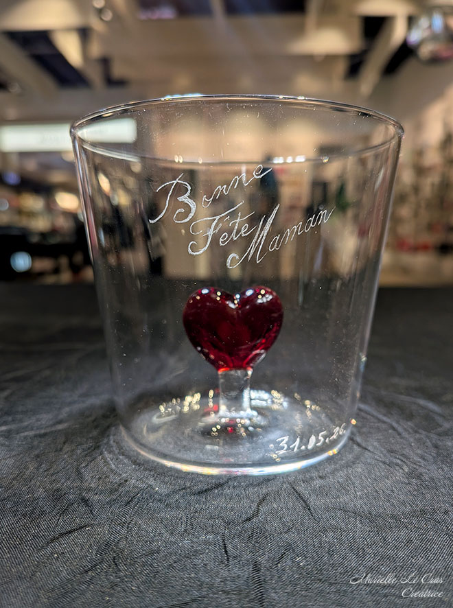 Verre Ichendorf avec phrase pour la Fête des Mères